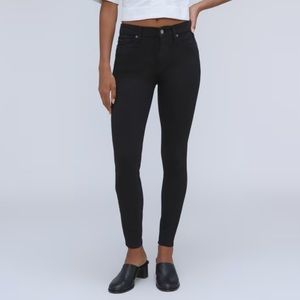 Everlane Womens Black Mid Rise Skinny Denim Ankle Jeans Sz. 24